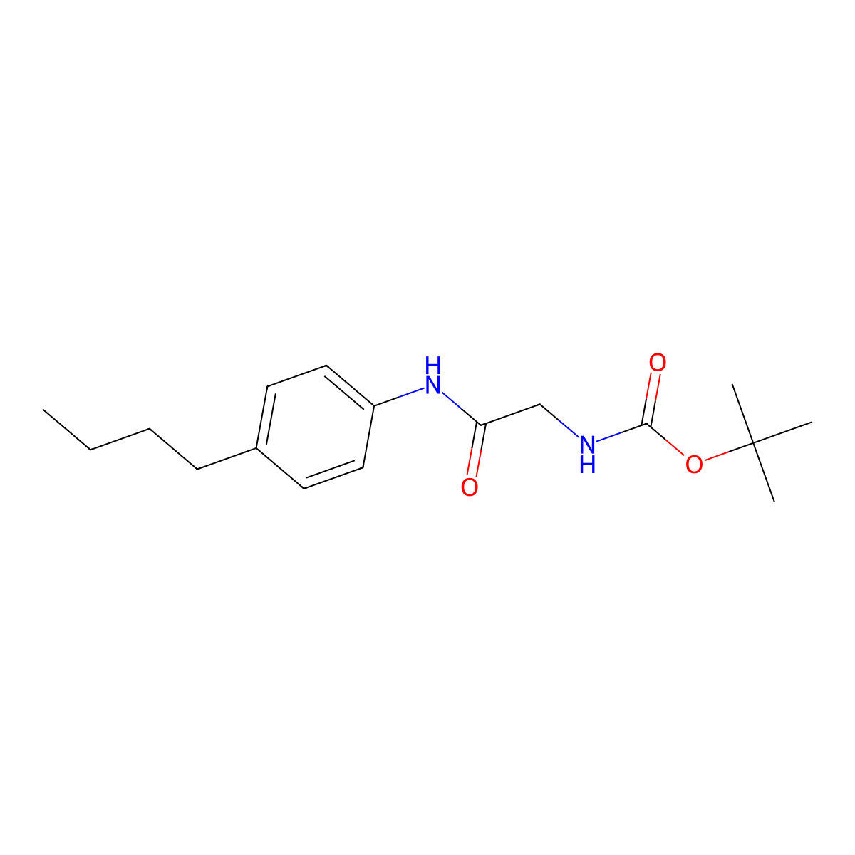 Carbamic acid, [2-[(4-butylphenyl)amino]-2-oxoethyl]-, 1,1-dimethylethyl ester molecular structure, CAS 1387534-23-7