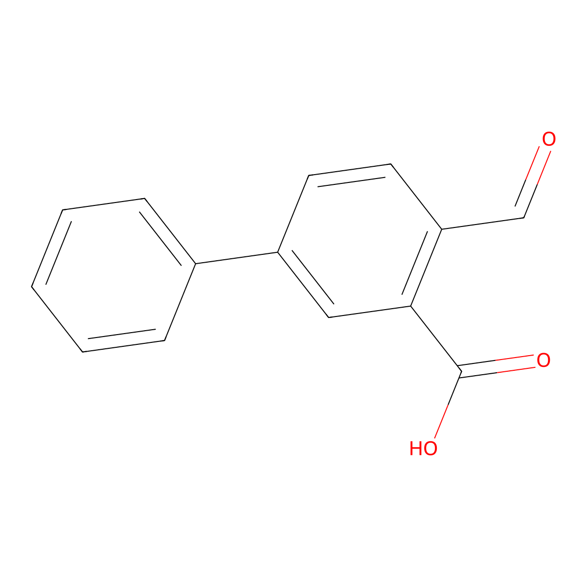 2-Formyl-5-phenylbenzoic acid molecular structure, CAS 1387557-78-9