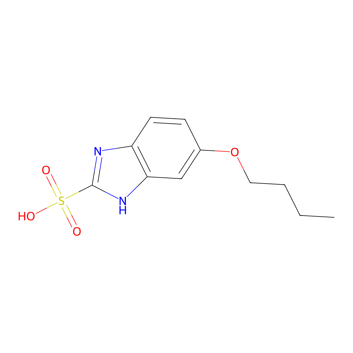 5-Butoxy-1H-benzo[d]imidazole-2-sulfonic acid molecular structure, CAS 1387558-98-6