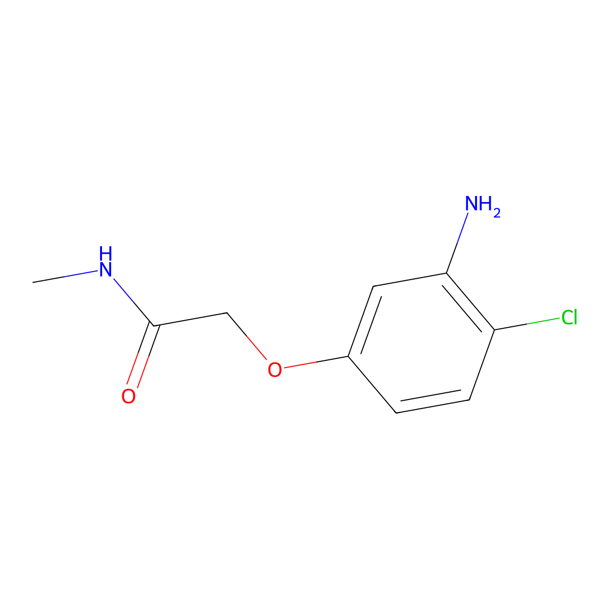 2-(3-Amino-4-chlorophenoxy)-N-methylacetamide molecular structure, CAS 1387562-93-7