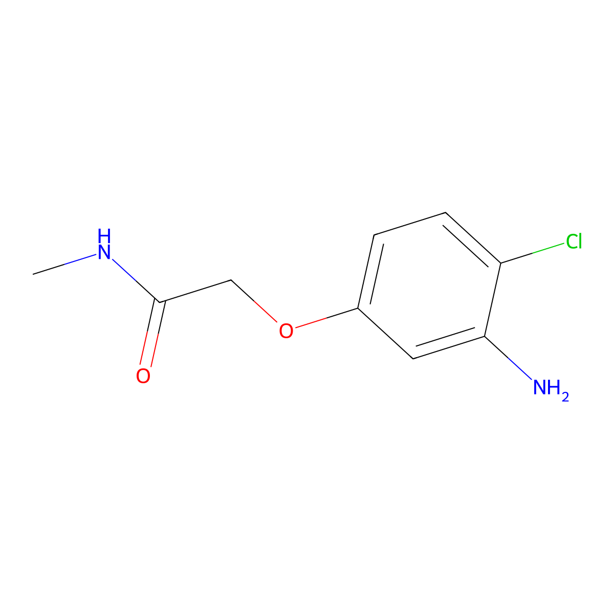 2-(3-Amino-4-chlorophenoxy)-N-methylacetamide molecular structure, CAS 1387562-93-7