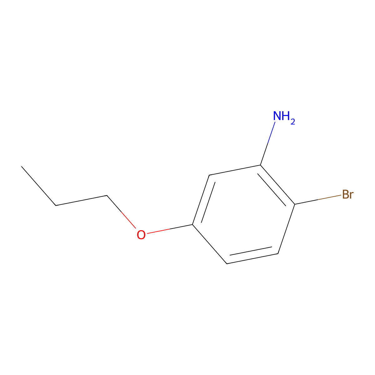 2-Bromo-5-propoxyaniline molecular structure, CAS 1387563-47-4