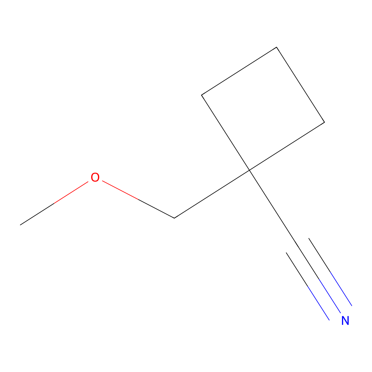 1-(Methoxymethyl)cyclobutane-1-carbonitrile molecular structure, CAS 1387565-89-0
