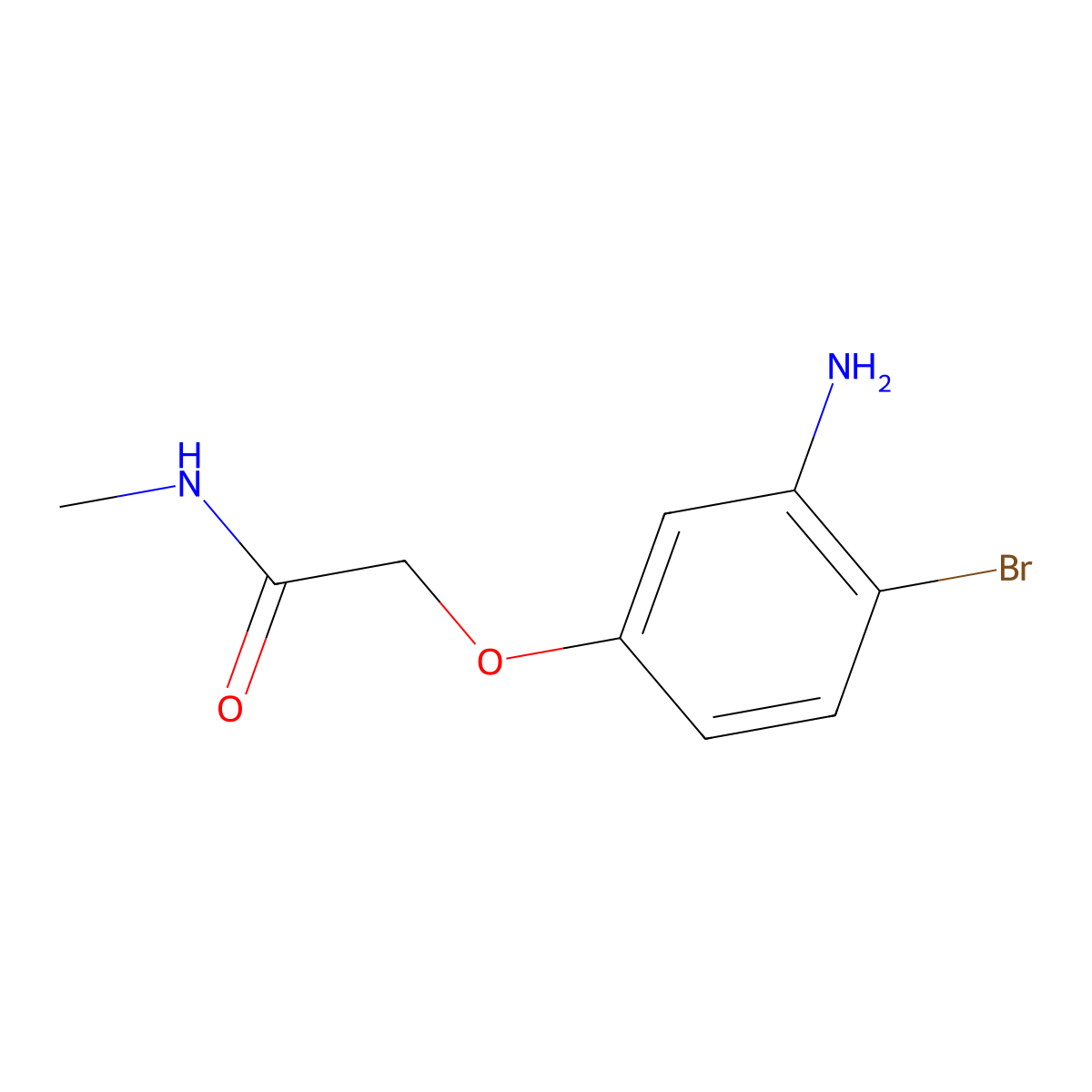 2-(3-Amino-4-bromophenoxy)-N-methylacetamide molecular structure, CAS 1387566-08-6