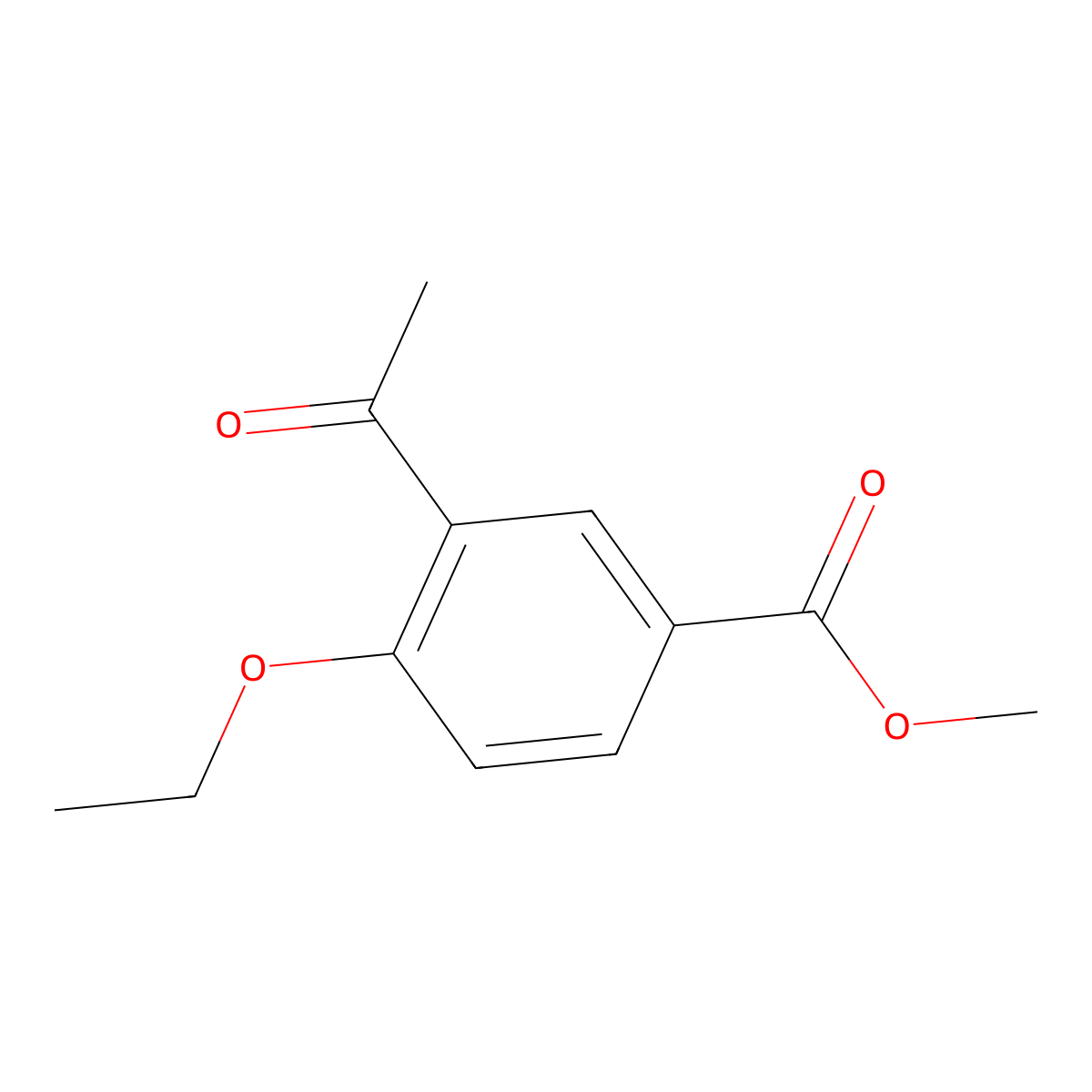 3-Acetyl-4-ethoxy-benzoic acid methyl ester molecular structure, CAS 1387573-87-6