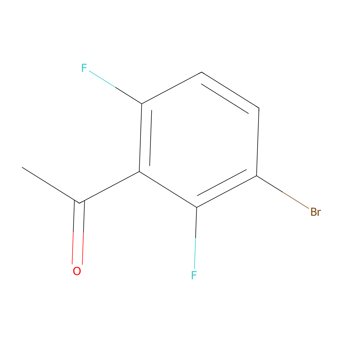 1-(3-Bromo-2,6-difluorophenyl)ethanone molecular structure, CAS 1387634-87-8