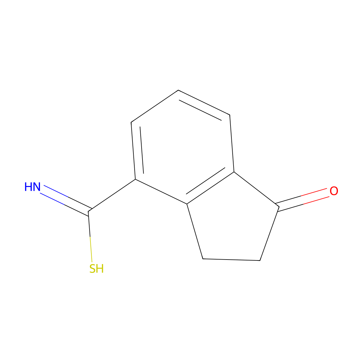 1-Oxo-2,3-dihydro-1H-indene-4-carbothioamide molecular structure, CAS 138764-18-8