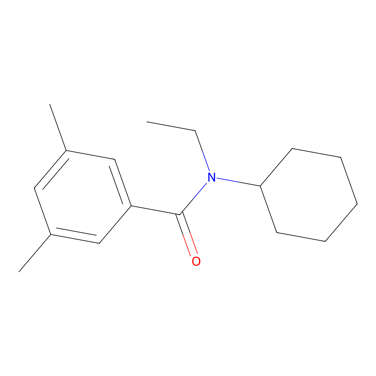 N-cyclohexyl-N-ethyl-3,5-dimethylbenzamide molecular structure, CAS 1387640-48-3