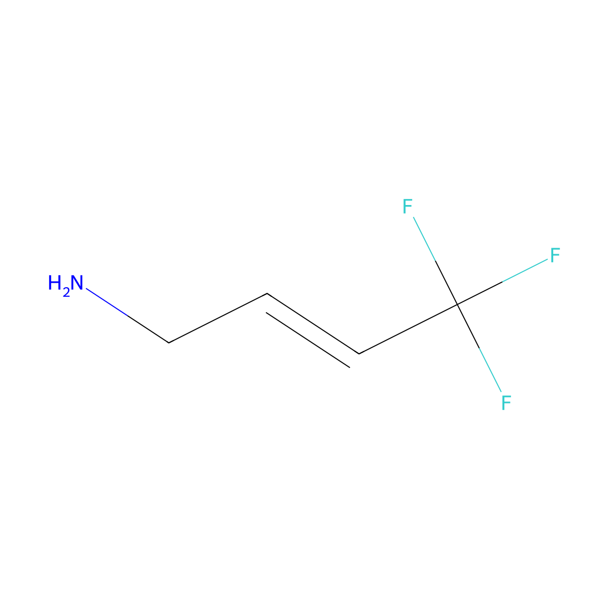 (E)-4,4,4-trifluorobut-2-en-1-amine molecular structure, CAS 1387642-93-4