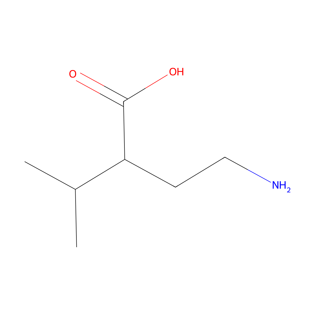 2-(2-Aminoethyl)-3-methylbutanoic acid molecular structure, CAS 1387665-85-1
