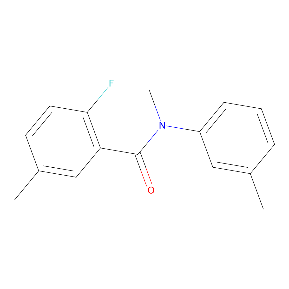 2-fluoro-N,5-dimethyl-N-(3-methylphenyl)benzamide molecular structure, CAS 1387671-17-1