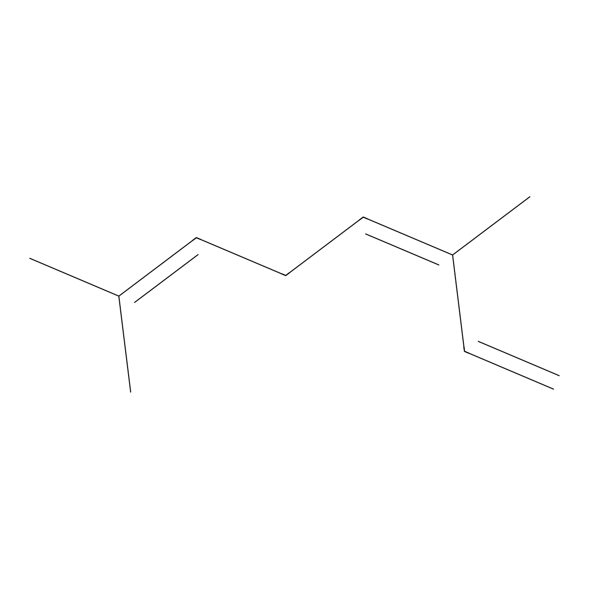 beta-Ocimene molecular structure, CAS 13877-91-3