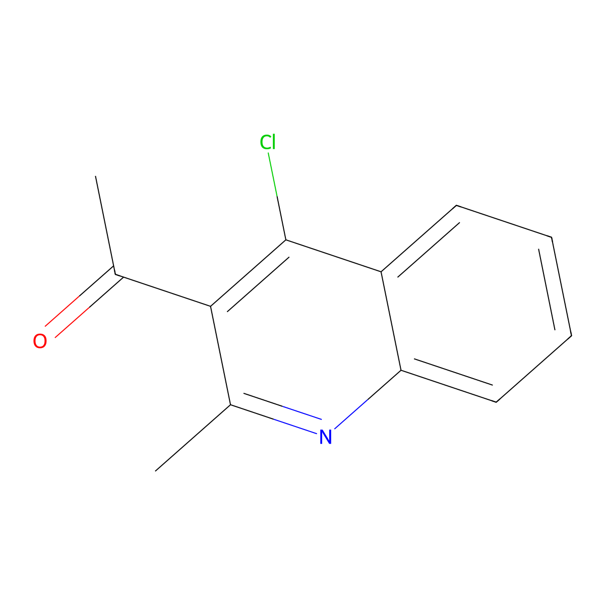 1-(4-Chloro-2-methylquinolin-3-YL)ethanone molecular structure, CAS 138770-67-9