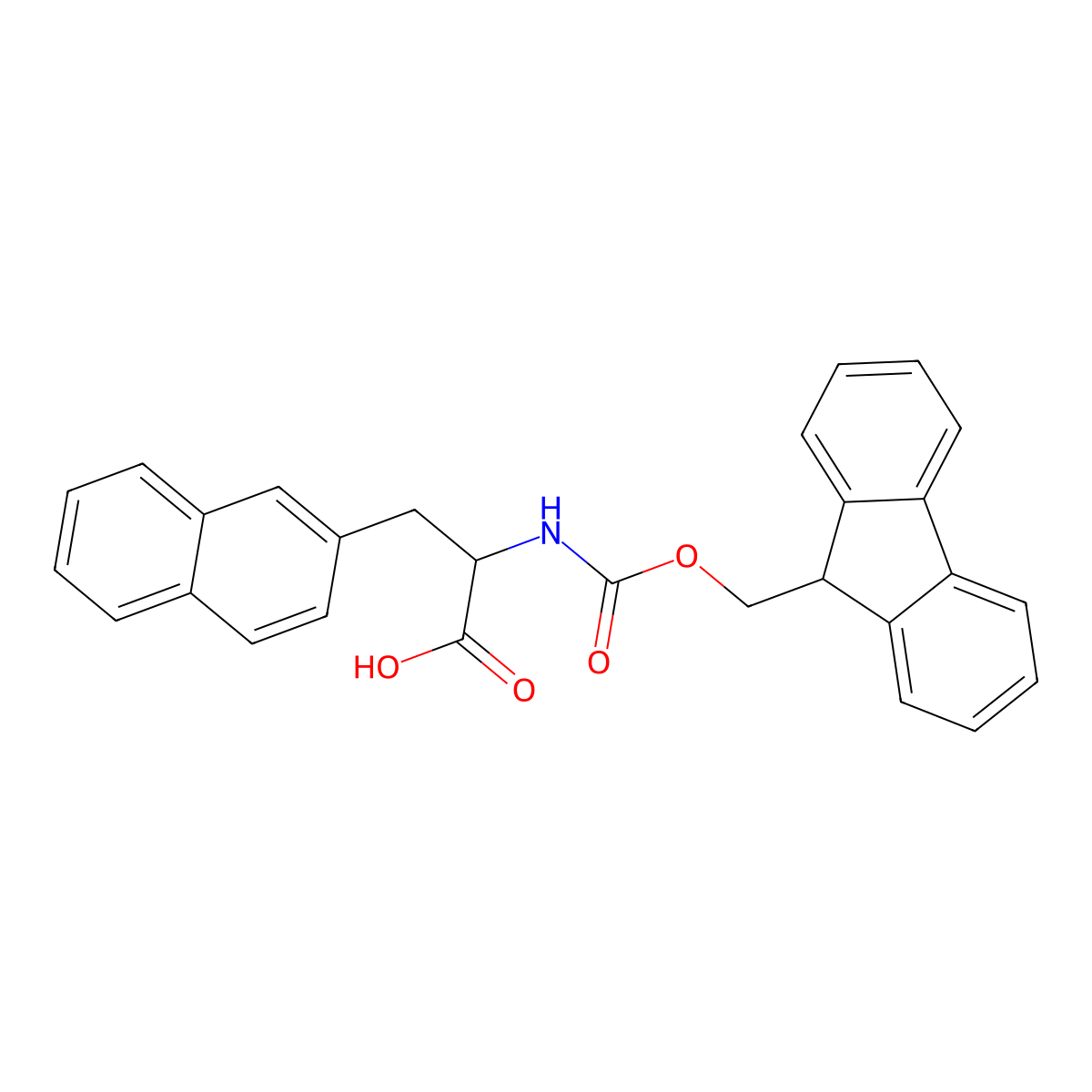 Fmoc-3-(2-naphthyl)-d-alanine molecular structure, CAS 138774-94-4