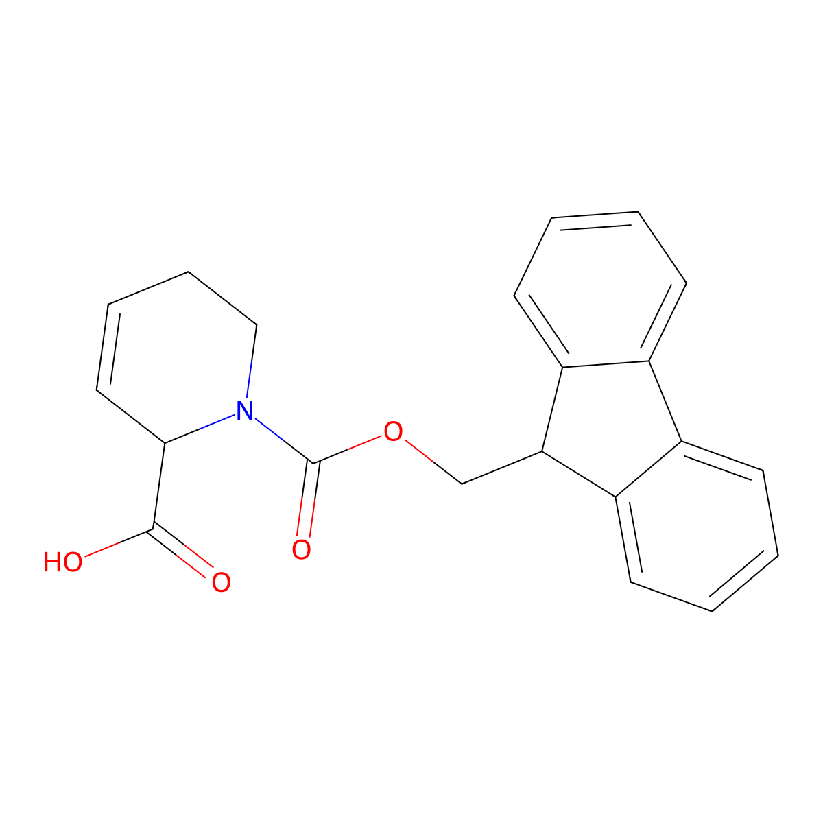 1-(9H-Fluoren-9-ylmethoxycarbonyl)-3,6-dihydro-2H-pyridine-6-carboxylic acid molecular structure, CAS 138774-97-7