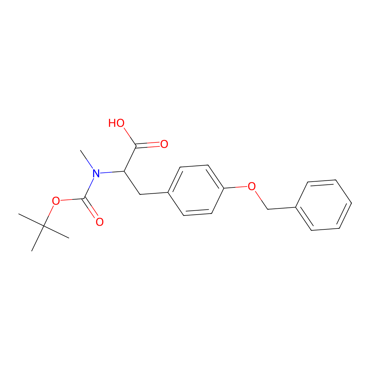 Boc-D-MeTyr(Bzl)-OH molecular structure, CAS 138774-98-8
