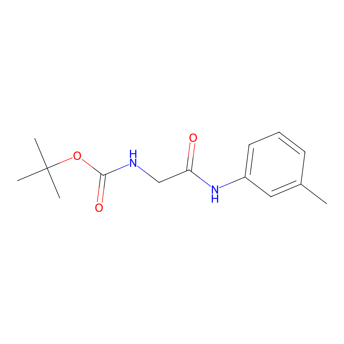 N-(tert-butoxycarbonyl)-N1-(3-methylphenyl)glycinamide molecular structure, CAS 1387744-55-9