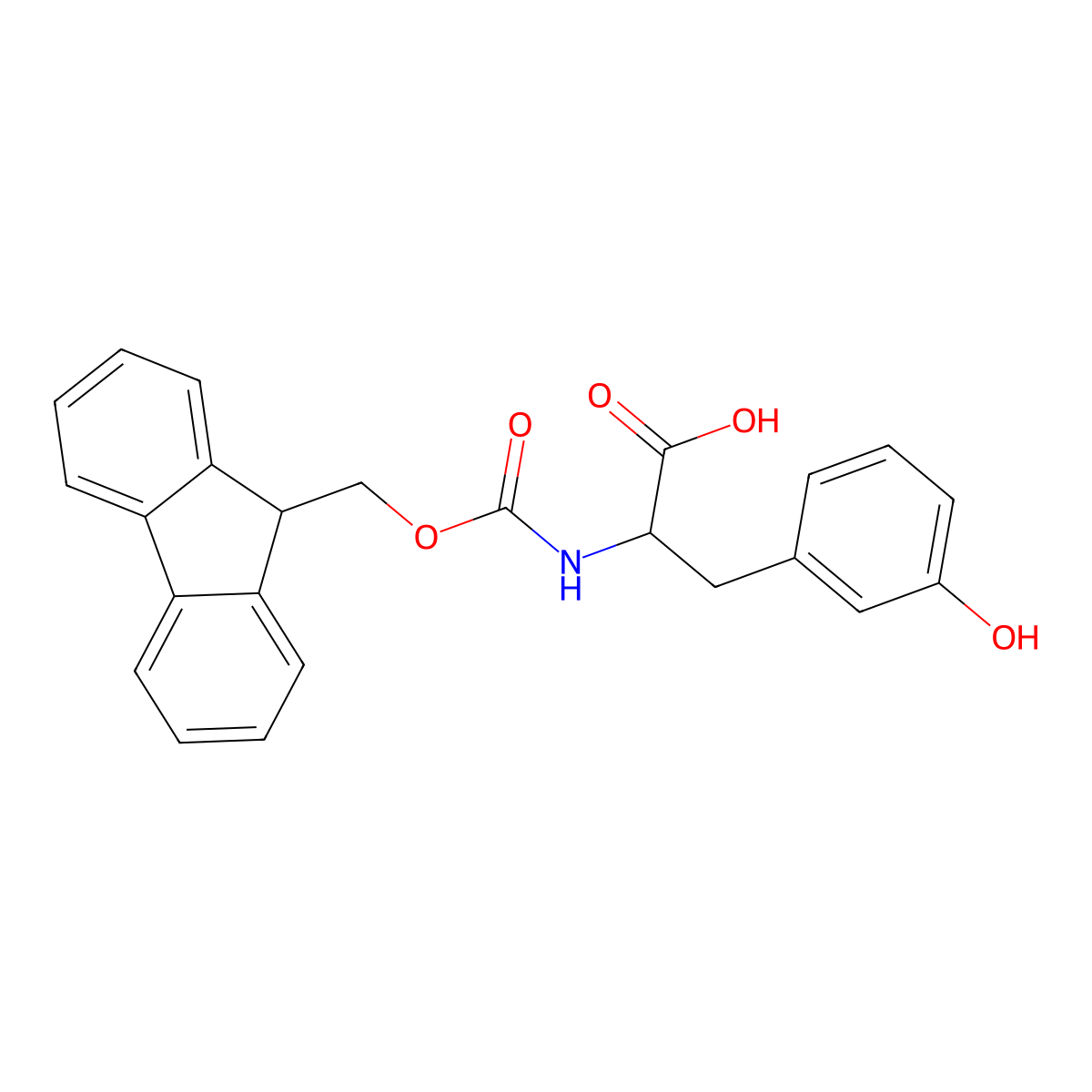 N-Fmoc-3-hydroxy-DL-phenylalanine molecular structure, CAS 138775-49-2