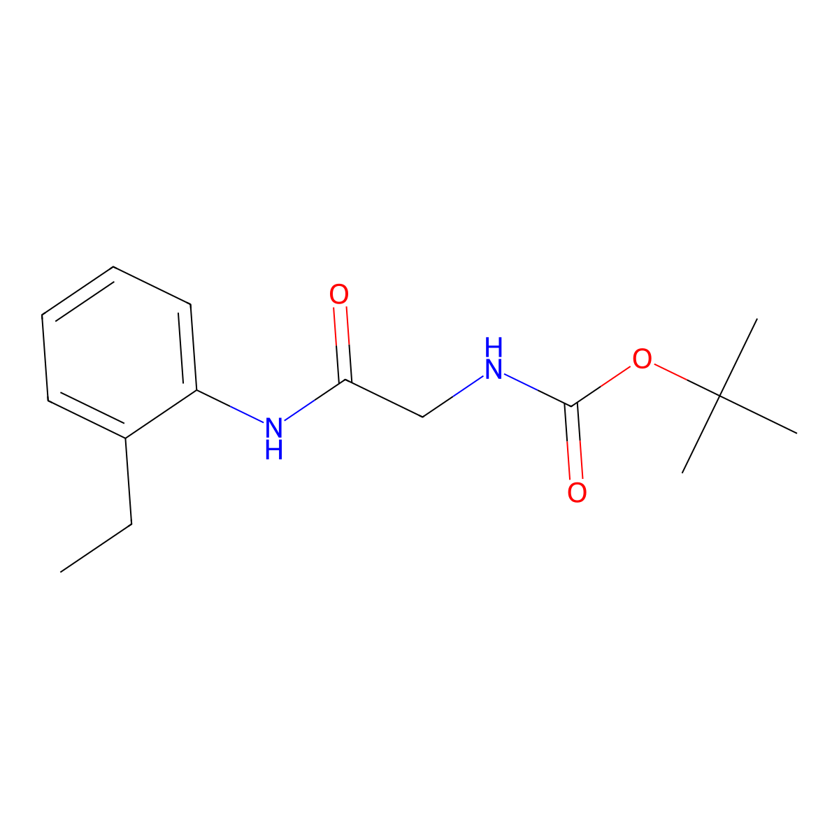 N-(tert-butoxycarbonyl)-N1-(2-ethylphenyl)glycinamide molecular structure, CAS 1387753-63-0