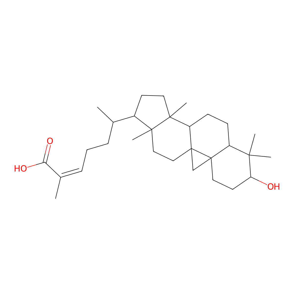 Isomangiferolic Acid molecular structure, CAS 13878-92-7