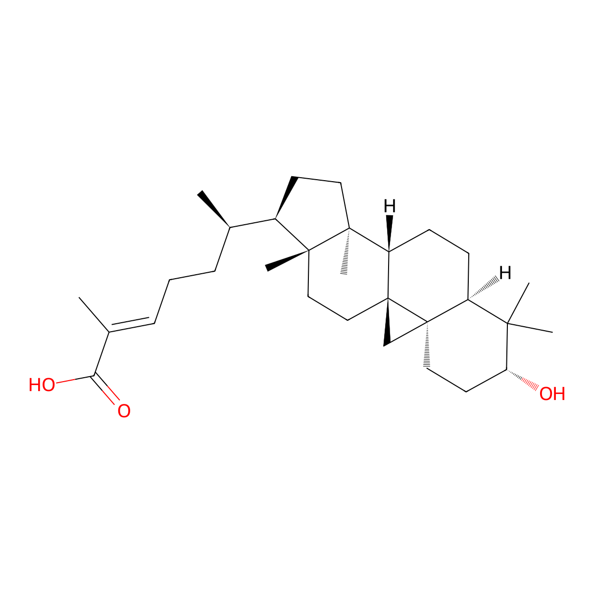Isomangiferolic Acid molecular structure, CAS 13878-92-7