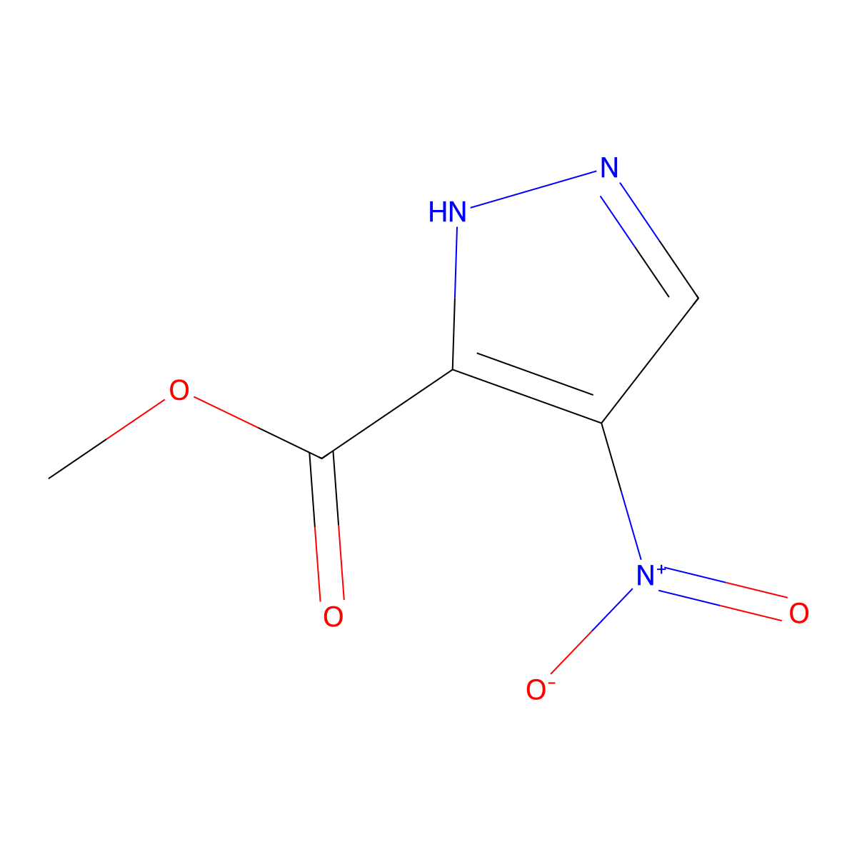 methyl 4-nitro-1H-pyrazole-5-carboxylate molecular structure, CAS 138786-86-4