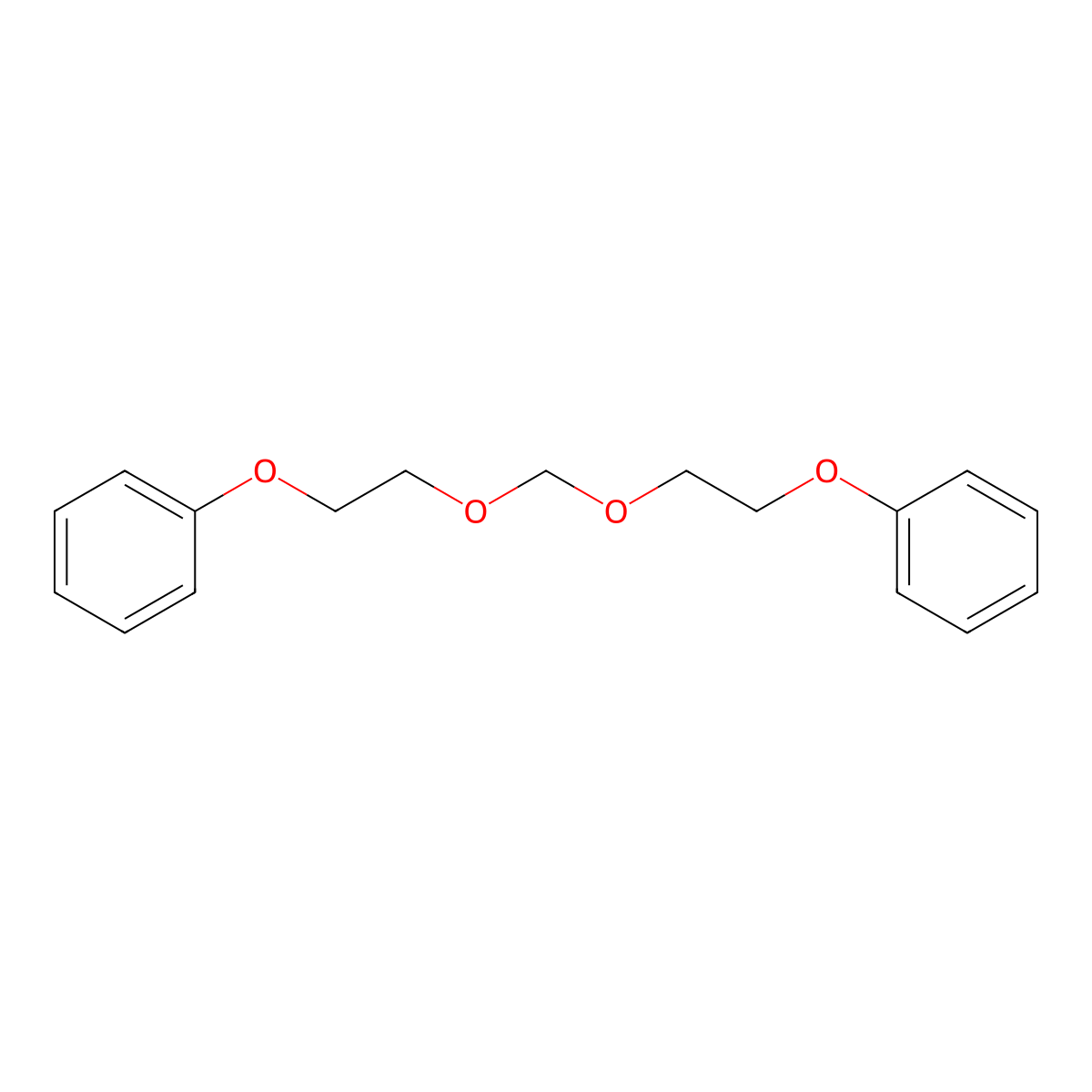 Bis(phenoxyethoxy)methane molecular structure, CAS 13879-32-8
