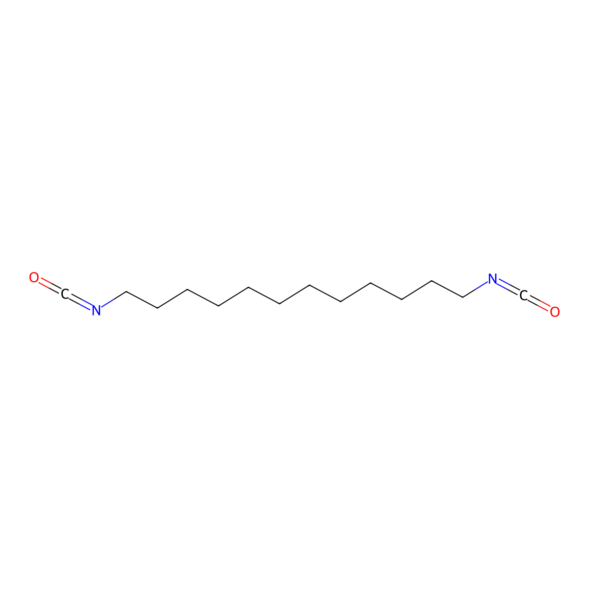 1,12-Diisocyanatododecane molecular structure, CAS 13879-35-1