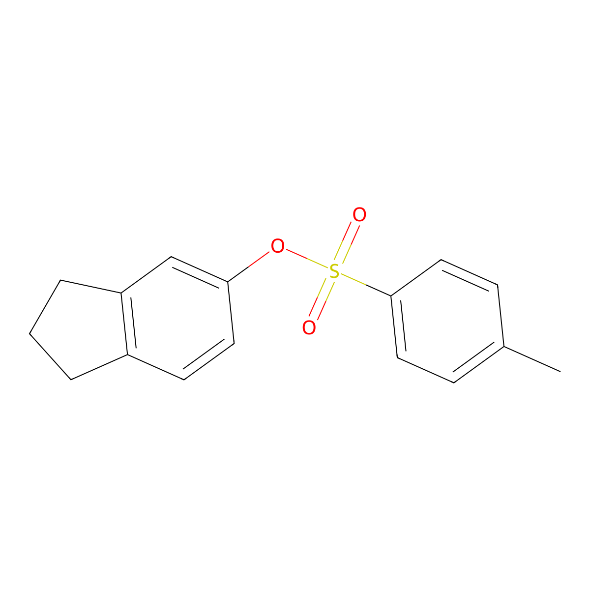 2,3-dihydro-1H-inden-5-yl 4-methylbenzene-1-sulfonate molecular structure, CAS 1387927-78-7