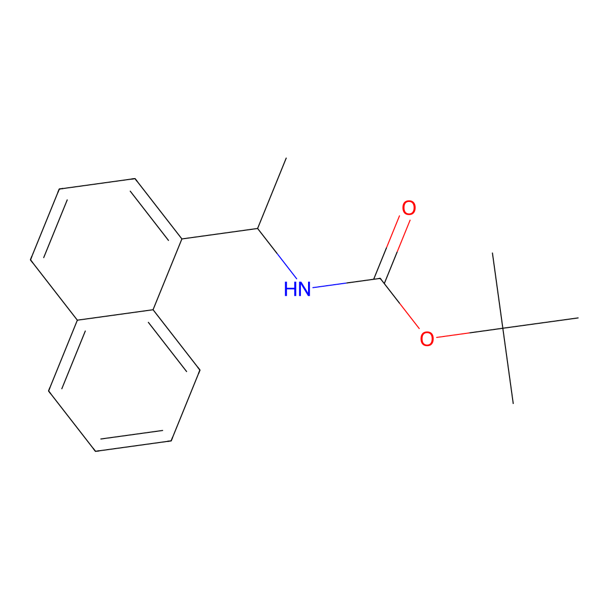 tert-butyl N-[1-(naphthalen-1-yl)ethyl]carbamate molecular structure, CAS 1387936-59-5