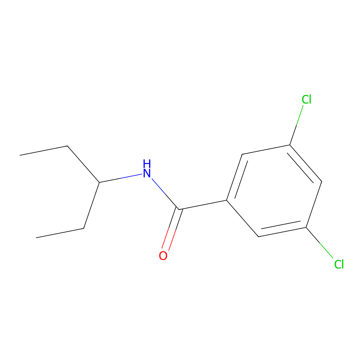 3,5-Dichloro-N-(1-ethylpropyl)benzamide molecular structure, CAS 1387968-35-5