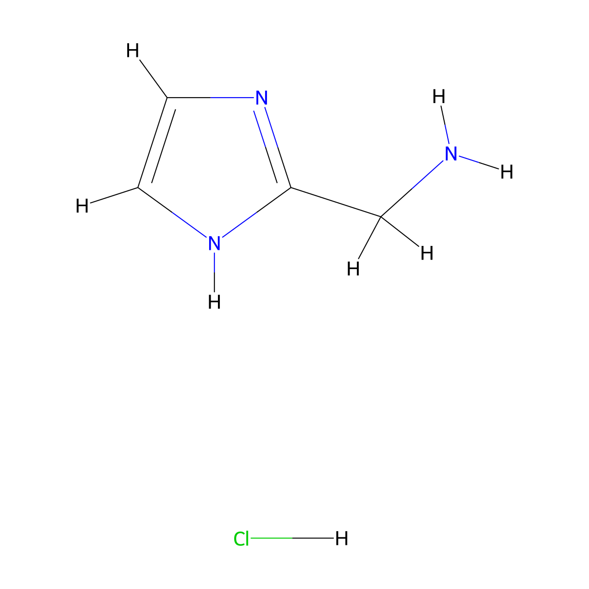 (1H-Imidazol-2-yl)methanamine hydrochloride molecular structure, CAS 138799-95-8