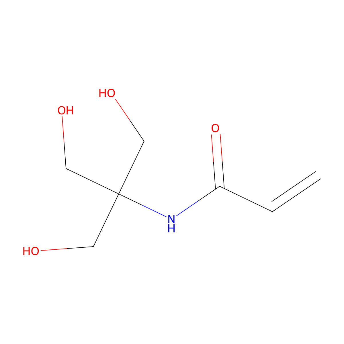 N-(Tris(hydroxymethyl)methyl)acrylamide molecular structure, CAS 13880-05-2