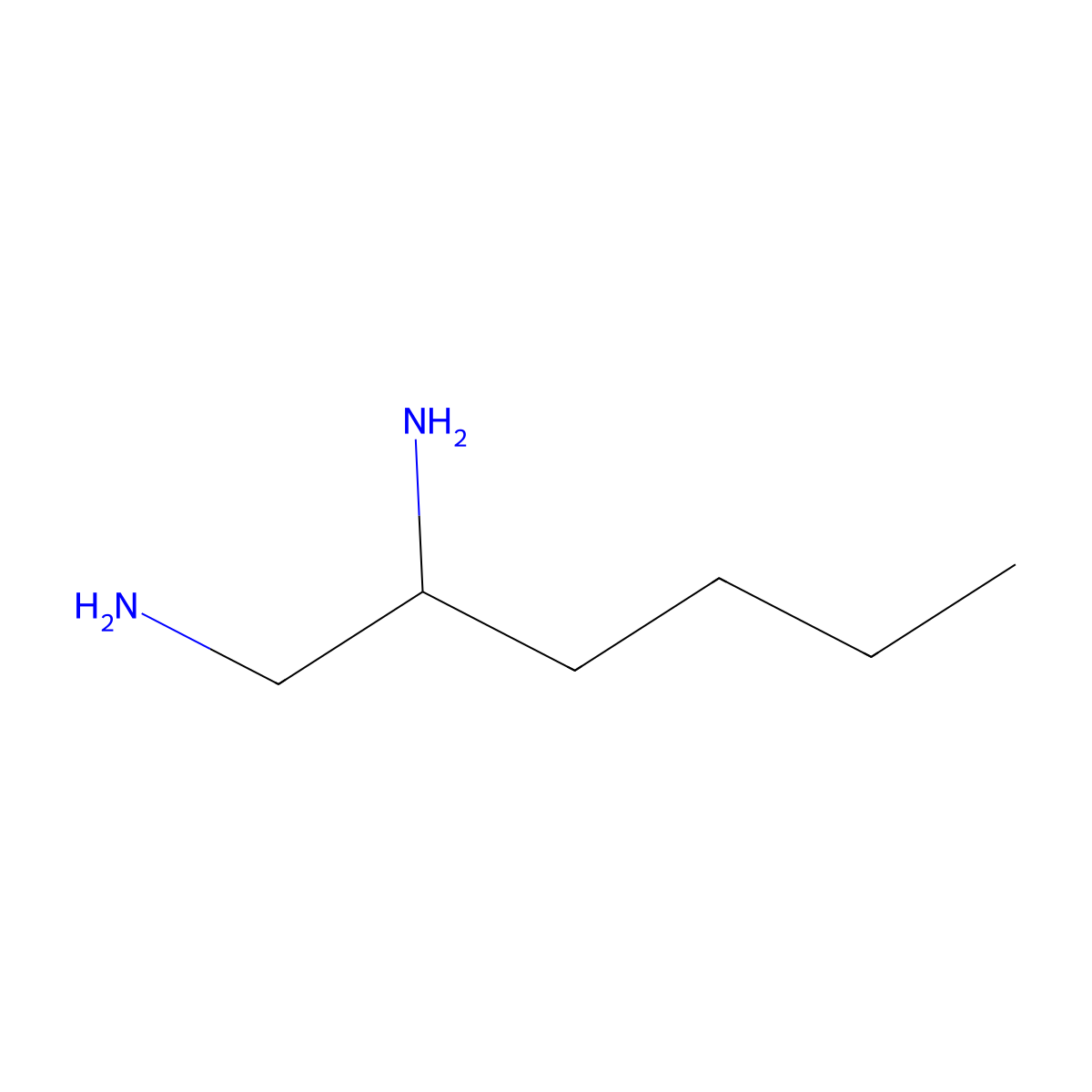 Hexane-1,2-diamine molecular structure, CAS 13880-27-8