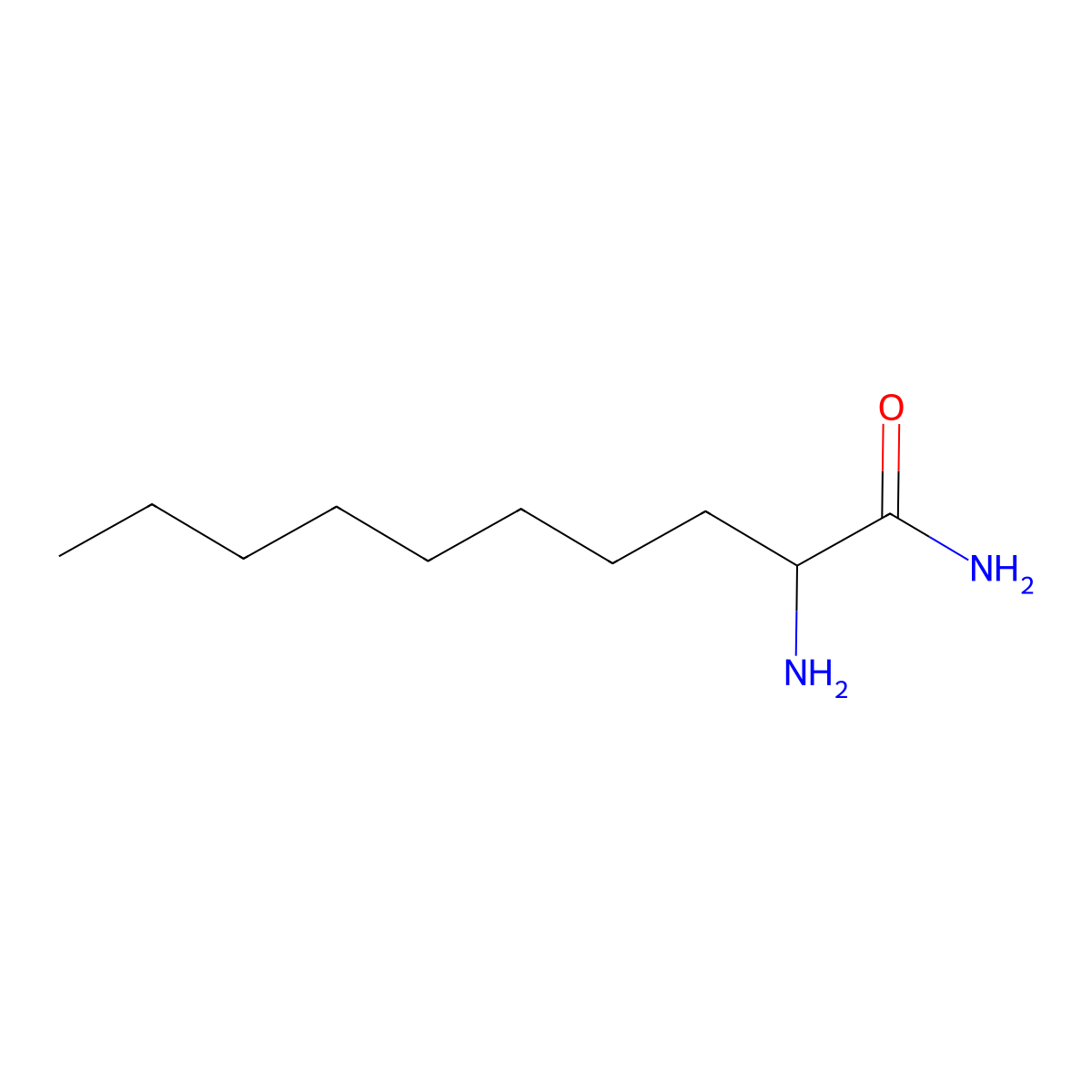 2-Aminodecanamide molecular structure, CAS 13880-53-0