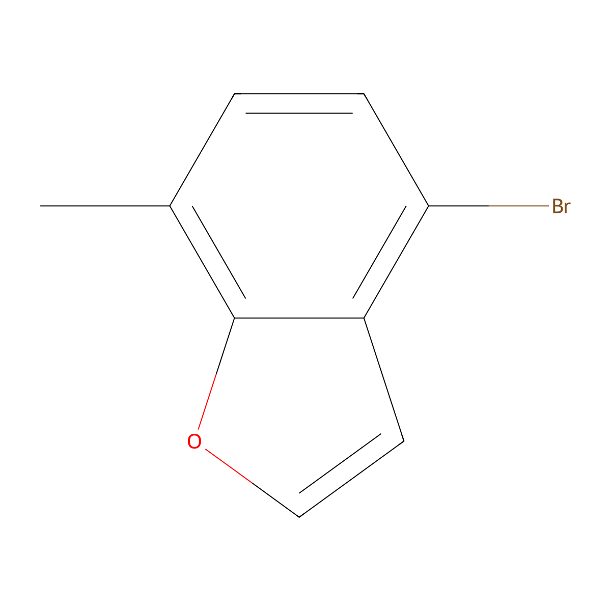 4-Bromo-7-methylbenzofuran molecular structure, CAS 1388020-71-0