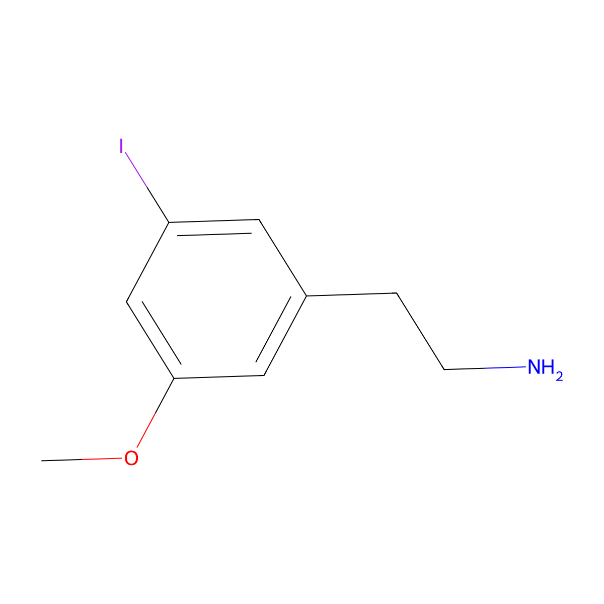 2-(3-Iodo-5-methoxyphenyl)ethanamine molecular structure, CAS 1388020-80-1