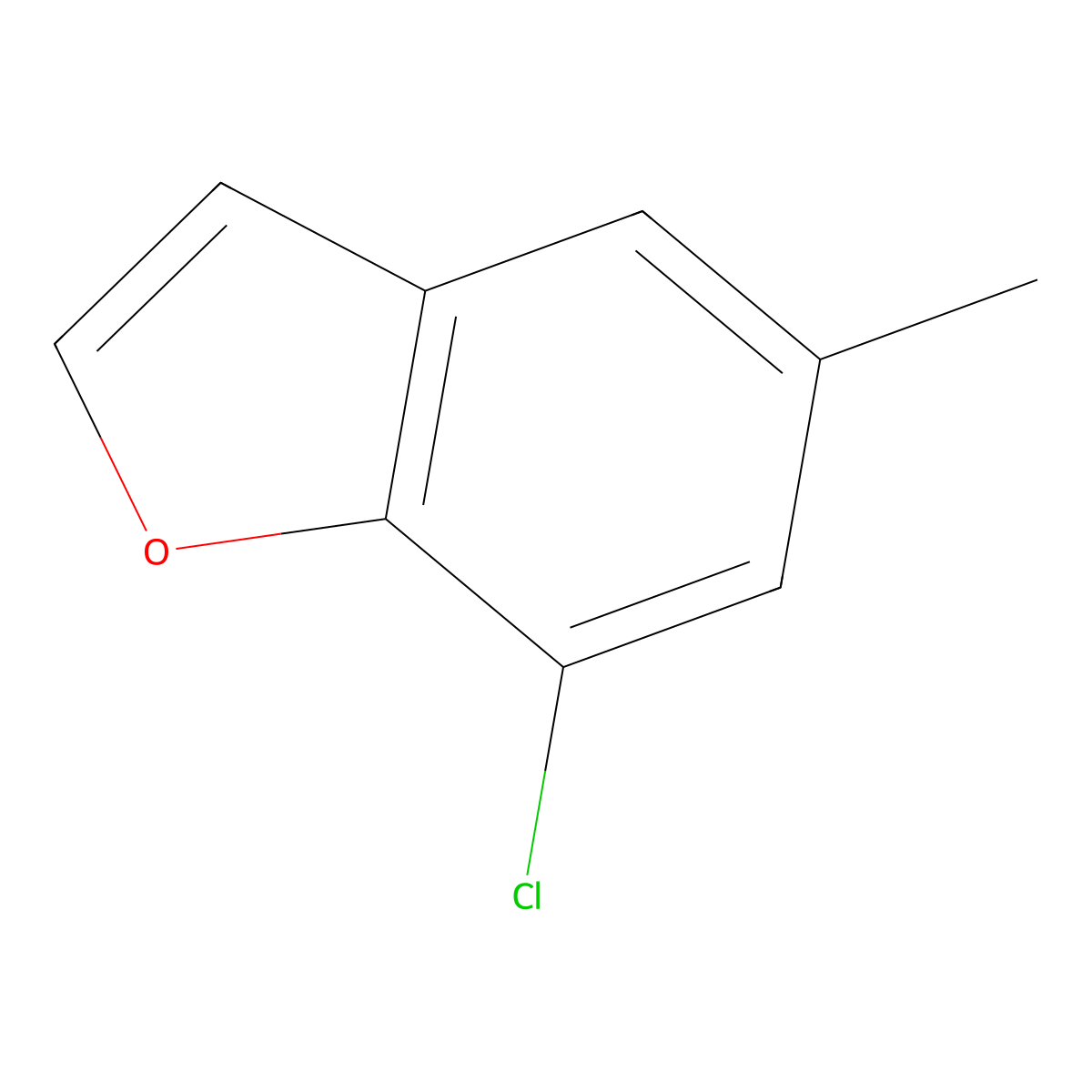 7-Chloro-5-methyl-1-benzofuran molecular structure, CAS 1388020-83-4