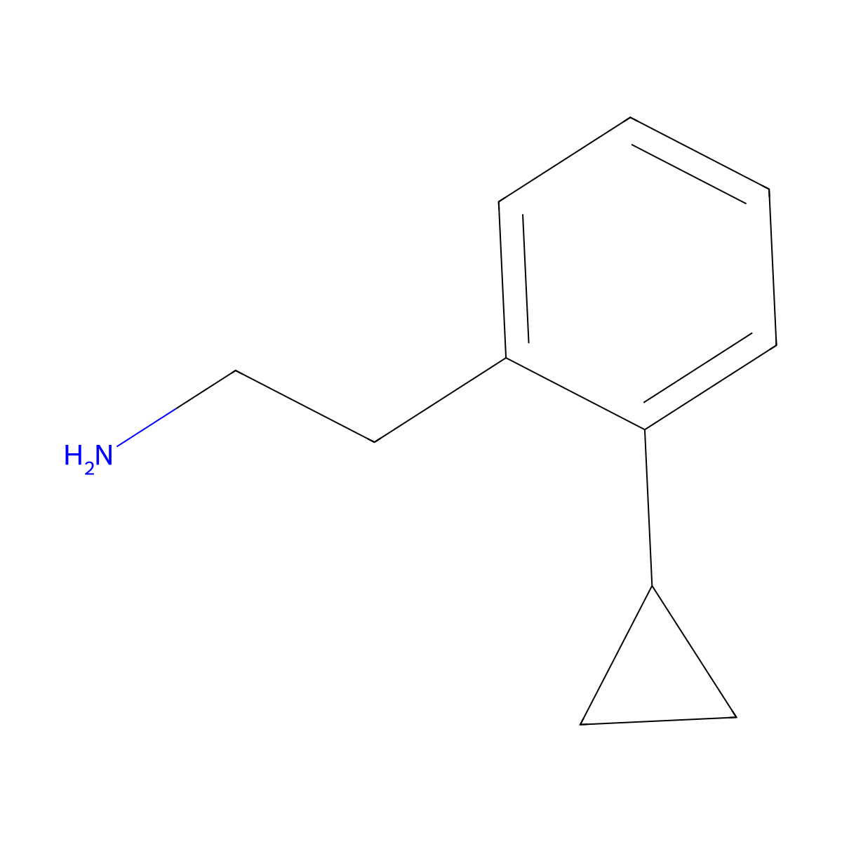 2-(2-Cyclopropylphenyl)ethan-1-amine molecular structure, CAS 1388023-22-0