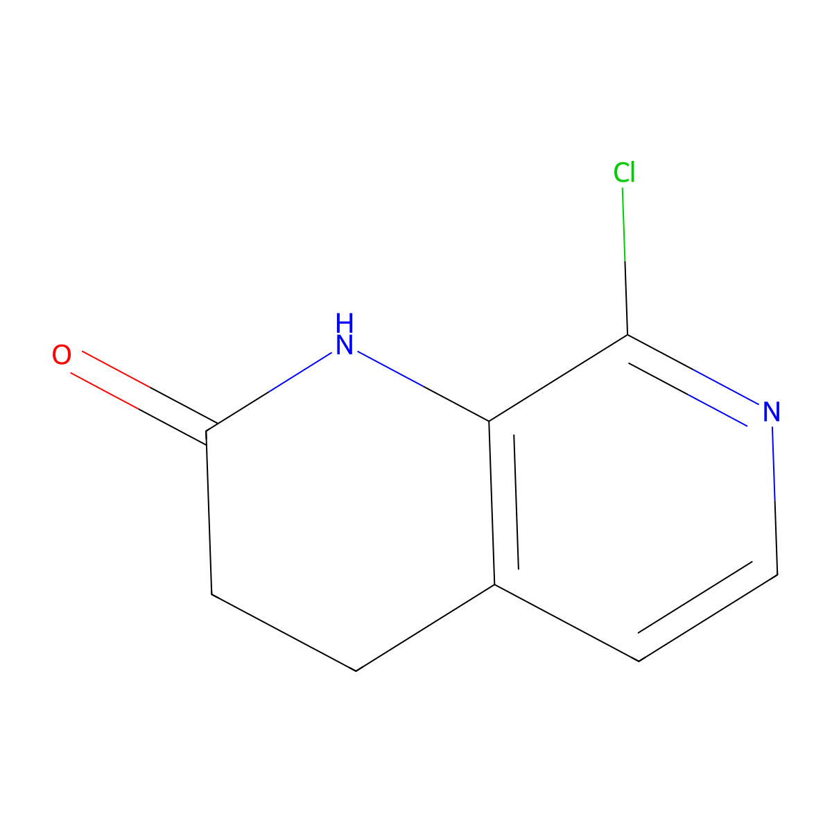 8-Chloro-3,4-dihydro-1,7-naphthyridin-2(1H)-one molecular structure, CAS 1388023-56-0