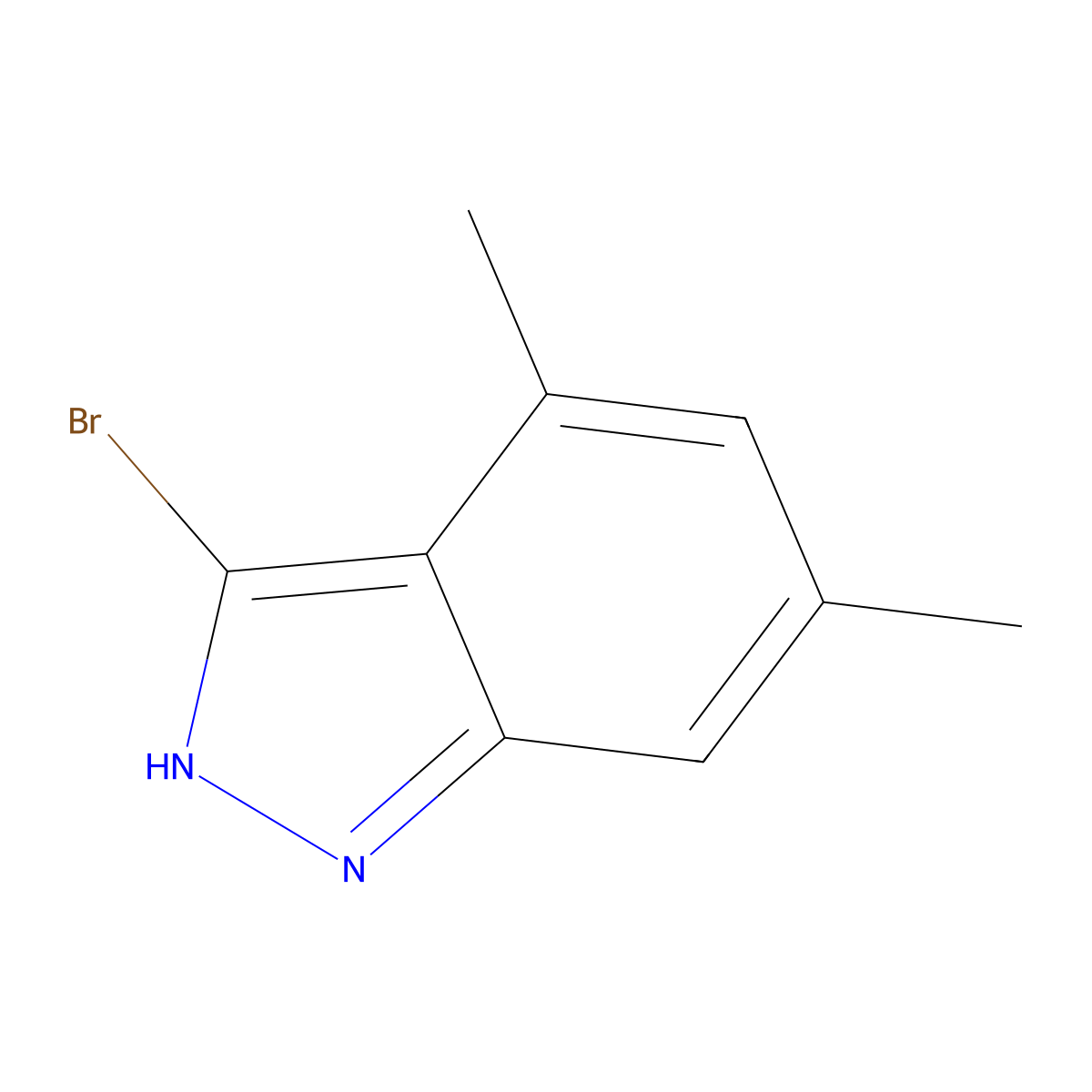 3-Bromo-4,6-dimethyl-1H-indazole molecular structure, CAS 1388024-33-6