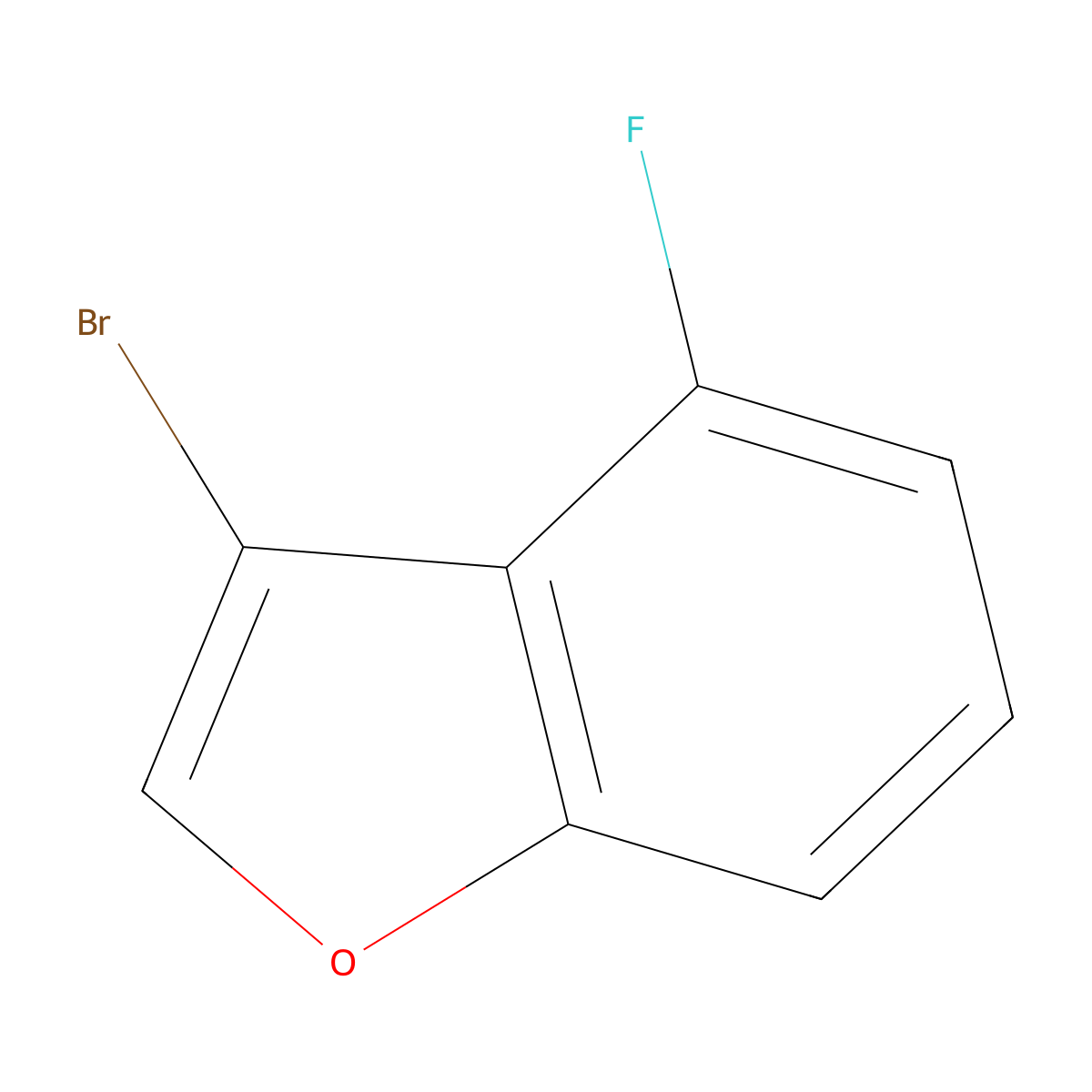 3-Bromo-4-fluoro-1-benzofuran molecular structure, CAS 1388025-06-6