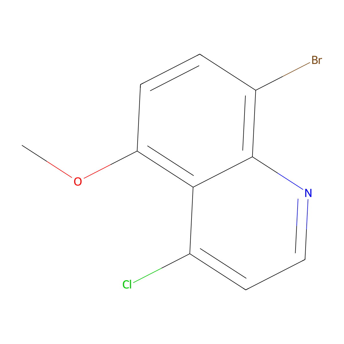 8-Bromo-4-chloro-5-methoxyquinoline molecular structure, CAS 1388025-15-7
