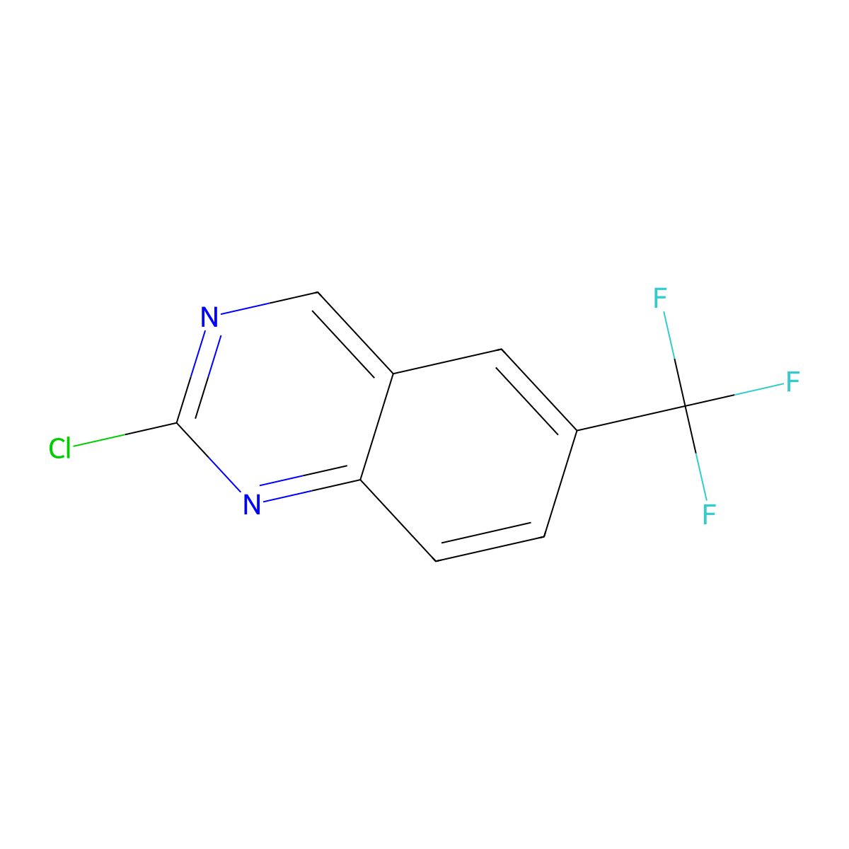 2-Chloro-6-(trifluoromethyl)quinazoline molecular structure, CAS 1388025-17-9