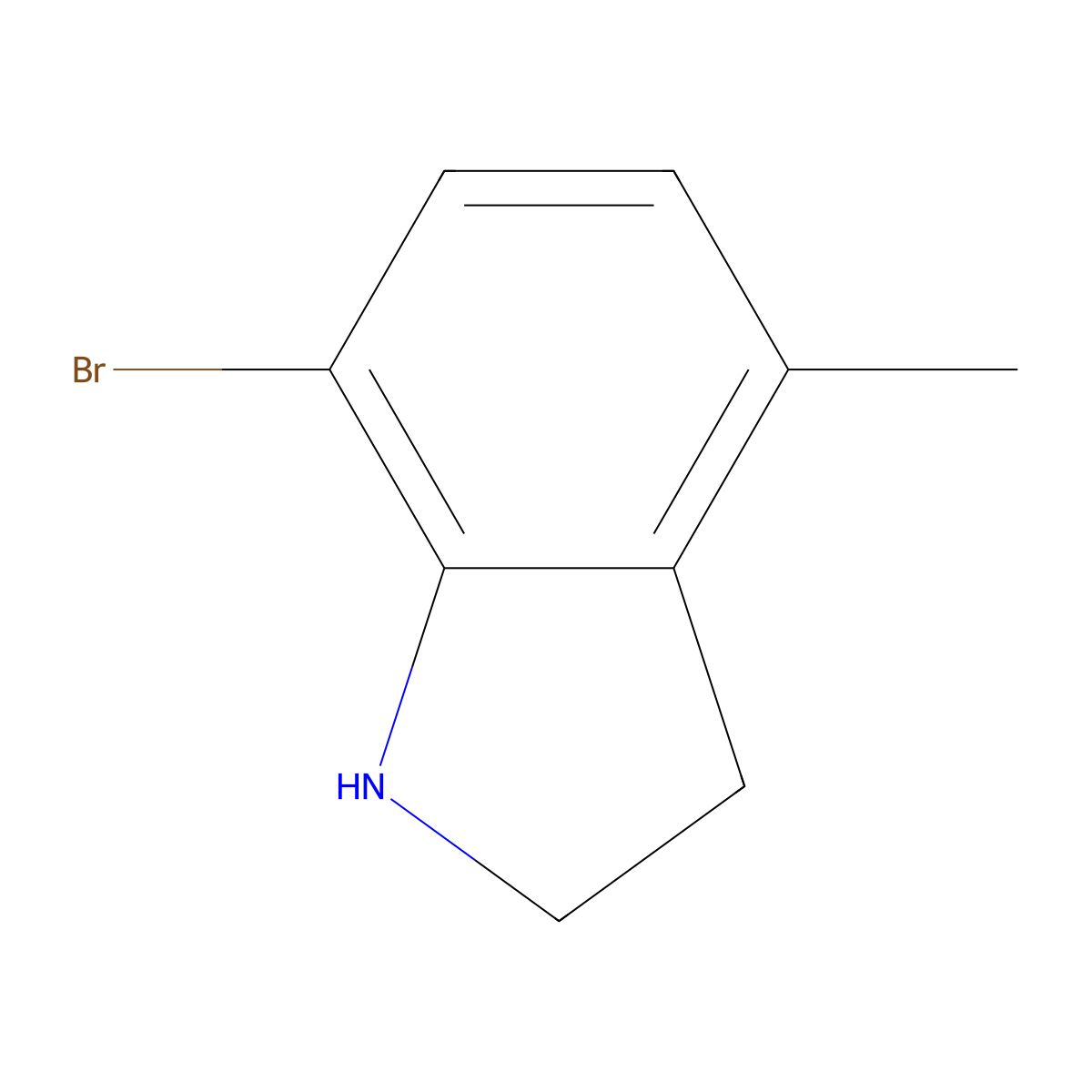 7-bromo-4-methyl-2,3-dihydro-1H-indole molecular structure, CAS 1388026-20-7