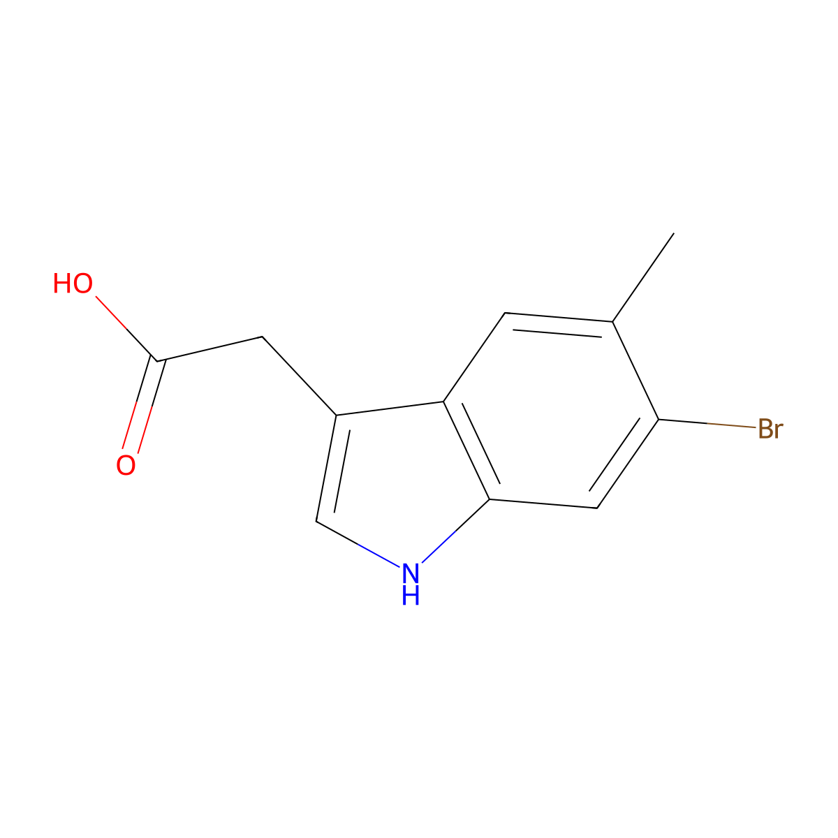 6-Bromo-5-methylindole-3-acetic Acid molecular structure, CAS 1388026-62-7