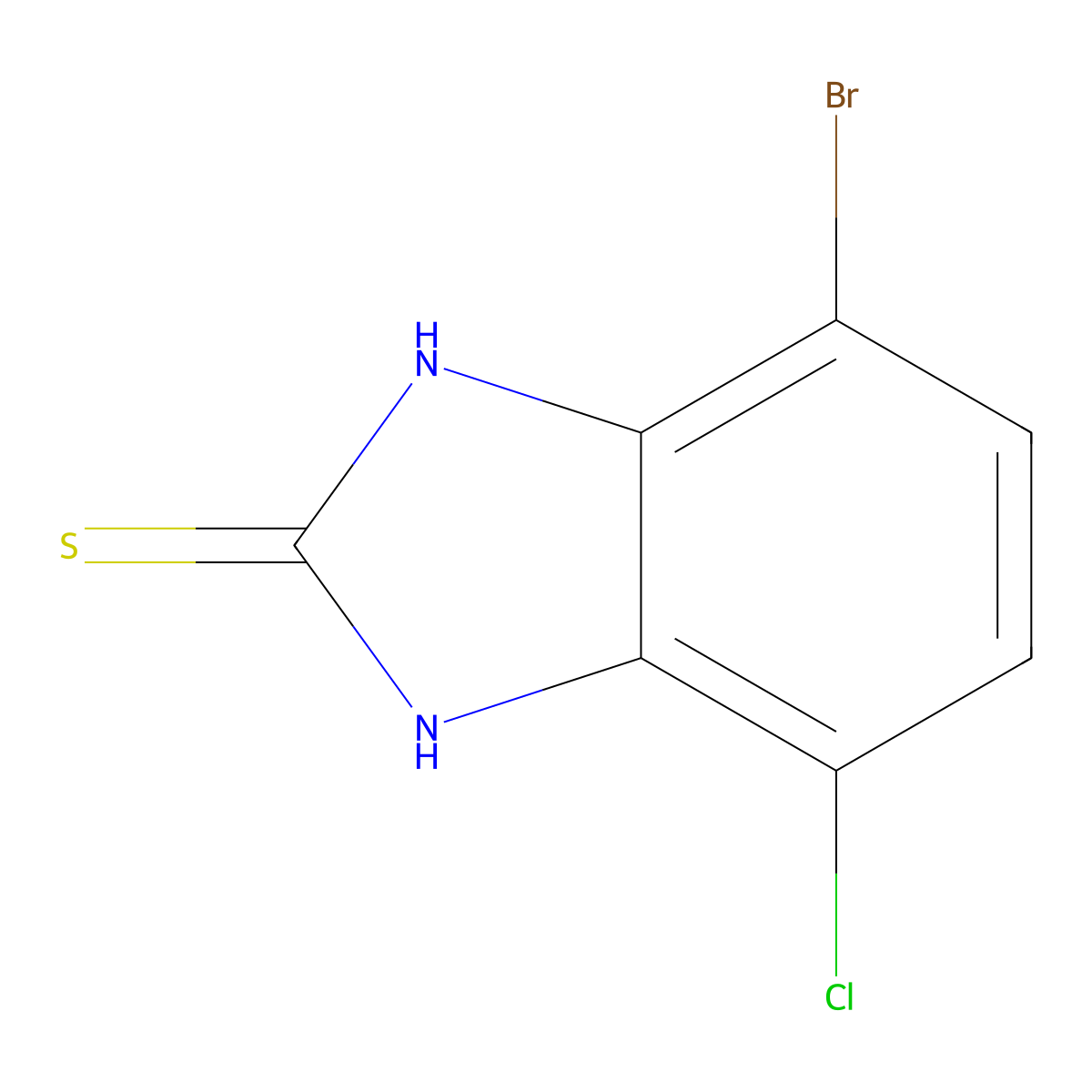 4-Bromo-7-chloro-1,3-dihydro-2H-benzo[d]imidazole-2-thione molecular structure, CAS 1388027-75-5