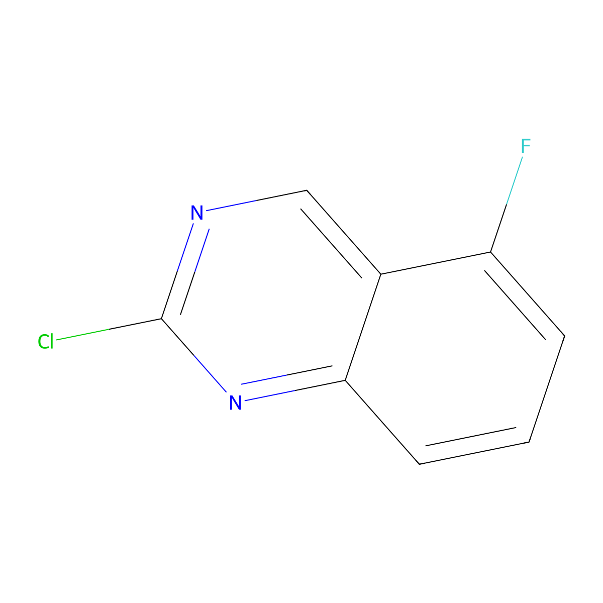 2-Chloro-5-fluoroquinazoline molecular structure, CAS 1388028-12-3