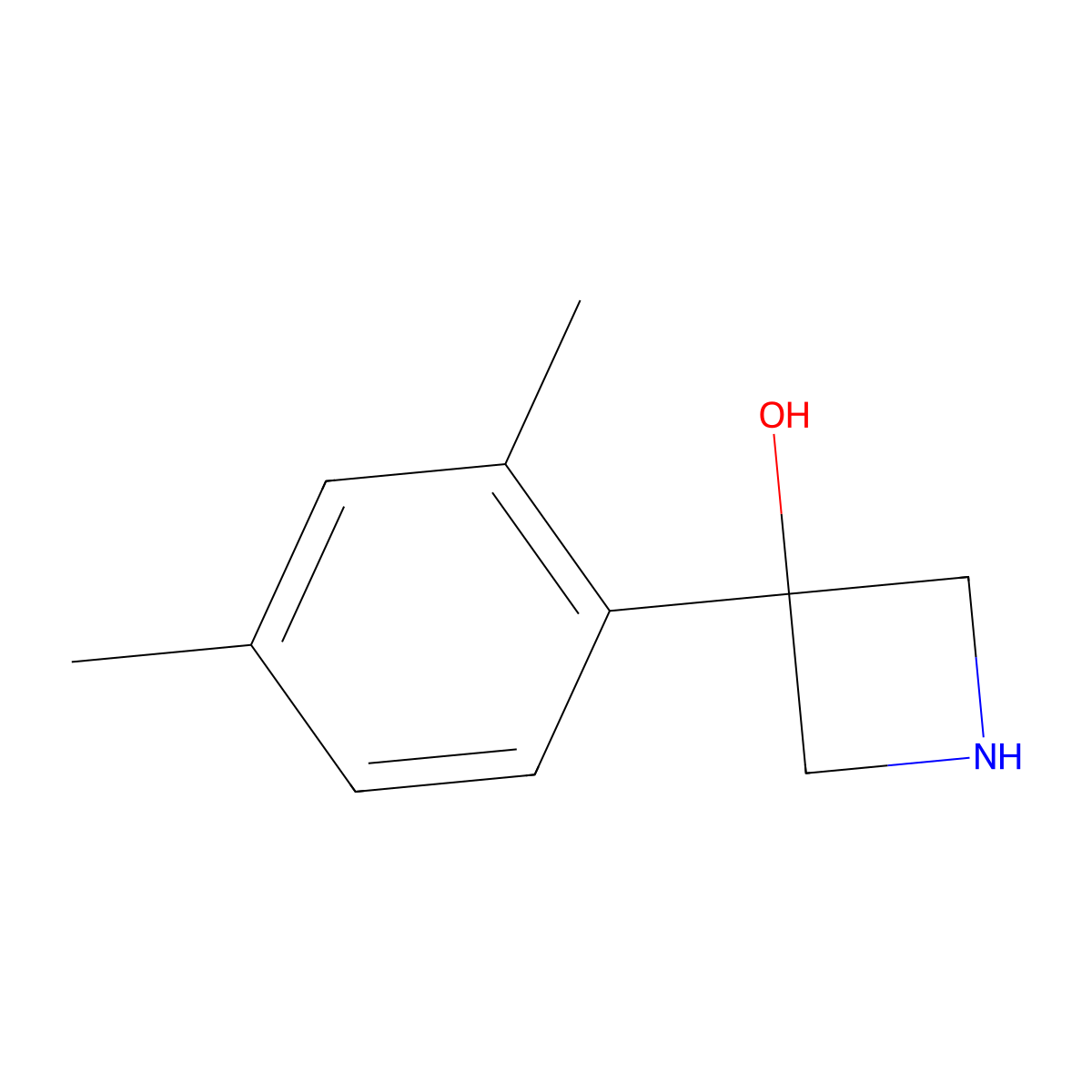 3-(2,4-Dimethylphenyl)azetidin-3-ol molecular structure, CAS 1388028-37-2