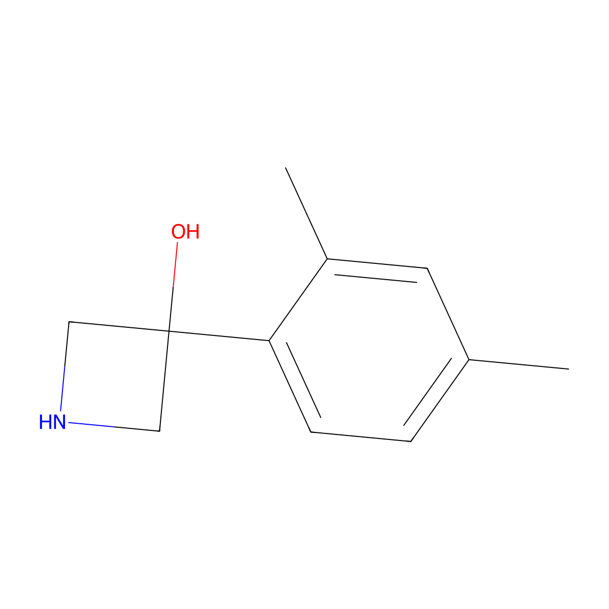 3-(2,4-Dimethylphenyl)azetidin-3-ol molecular structure, CAS 1388028-37-2